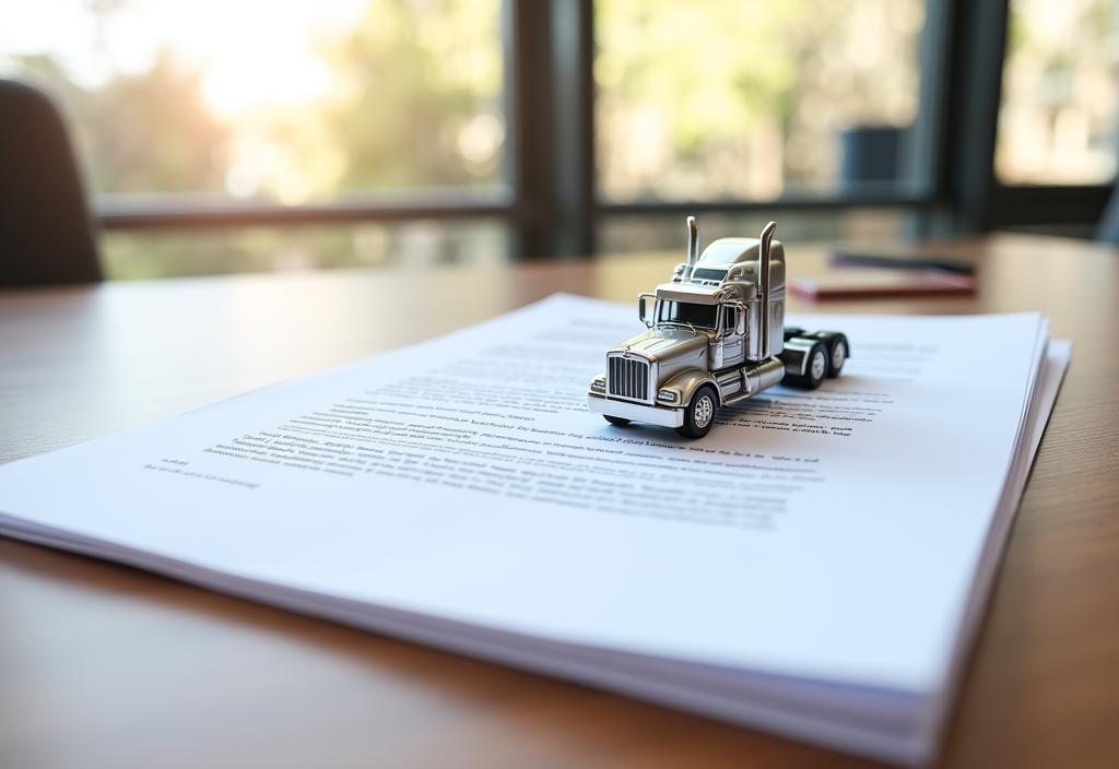 Stacked legal documents and logistics contracts