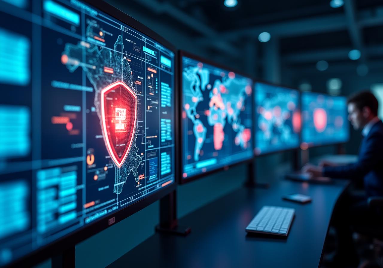 Secure data protection and logistics privacy concept